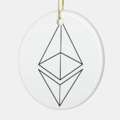 Ethereum Eth Logo Symbol Crypto Kerstannament Keramisch Ornament (Links)
