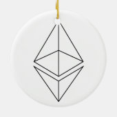 Ethereum Eth Logo Symbol Crypto Kerstannament Keramisch Ornament (Achterkant)