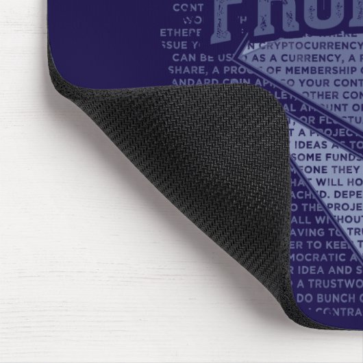 Ethereum Frontier Grunge dark blue muispad Muismat (Hoek)