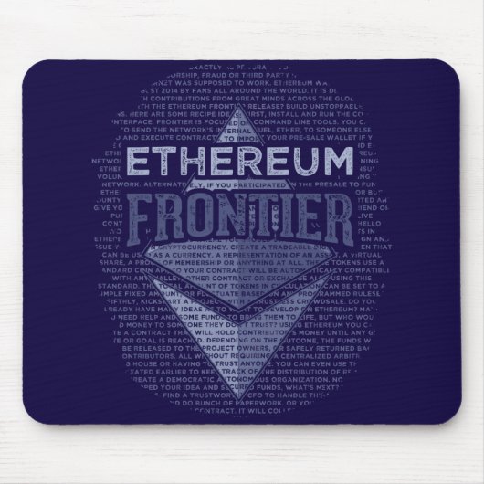 Ethereum Frontier Grunge dark blue muispad Muismat (Voorkant)