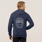 Ethereum Frontier Grunge white on dark Hoodie (Achterkant volledig)