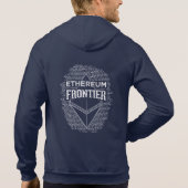 Ethereum Frontier Grunge white on dark Hoodie (Achterkant)