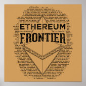 Ethereum Frontier poster (vierkant zwart op goud) (Voorkant)