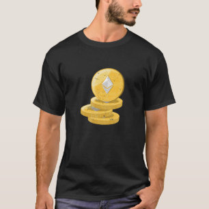 Ethereum Gold Distress Blockchain Crypto T-shirt
