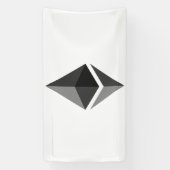 Ethereum Grijs Icoon 1.6x3 Vinyl Banner (Verticaal)