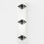 Ethereum Grijs Icoon 2.5x10 Vinyl Banner (Verticaal)