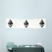 Ethereum Grijs Icoon 2.5x10 Vinyl Banner (Beurs)