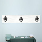 Ethereum Grijs Icoon 2.5x12 Vinyl Banner (Beurs)