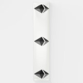 Ethereum Grijs Icoon 2.5x12 Vinyl Banner (Verticaal)
