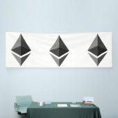 Ethereum Grijs Icoon 4x12 Vinyl Banner (Beurs)