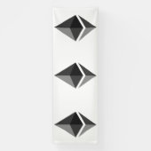 Ethereum Grijs Icoon 4x12 Vinyl Banner (Verticaal)