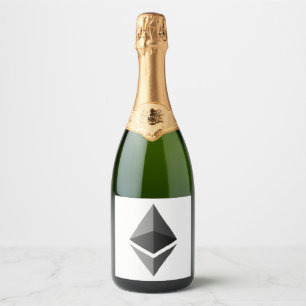 Ethereum grijs pictogram mousserende wijn label sparkling wijnetiket