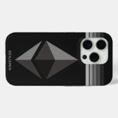 Ethereum Investment Crypto Icon met grijze stripes Case-Mate iPhone Case (Achterkant (horizontaal))