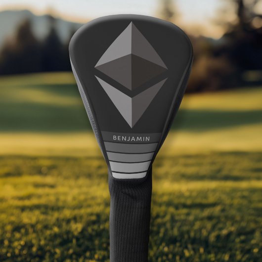 Ethereum Investment Crypto met Name Grey Stripes Golfheadcover