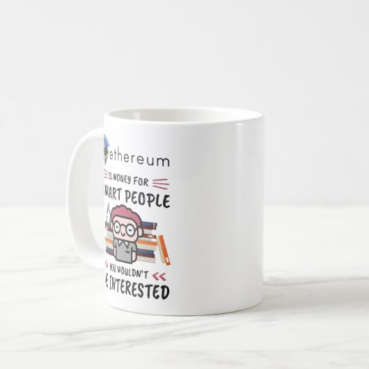 Ethereum is Geld voor Slimme Mensen, Crypto Nerd Koffiemok (Voorkant links)