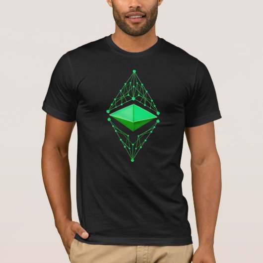 Ethereum Klassiek Groen (geen tekst) T-shirt (Voorkant)