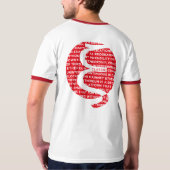 Ethereum Klassiek (rood) dubbelzijdig ontwerp T-shirt (Achterkant volledig)