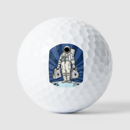 Ethereum naar de maan ETH Space Man Merch Golfballen (Voorkant)