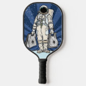 Ethereum naar de maan ETH Space Man Merch Pickleball Paddle (Achterkant)