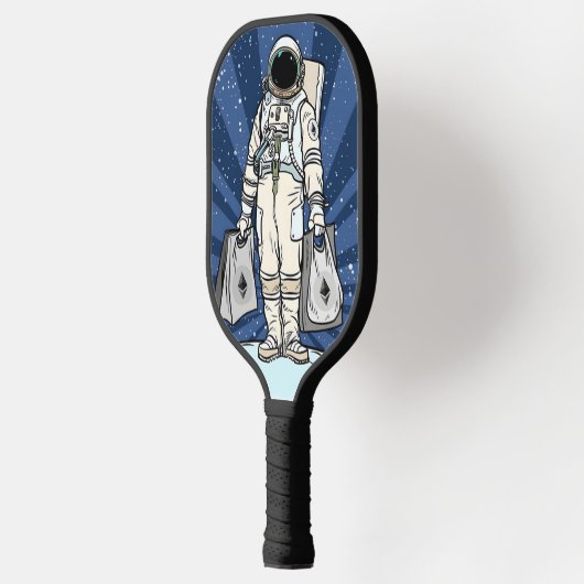 Ethereum naar de maan ETH Space Man Merch Pickleball Paddle (Links)