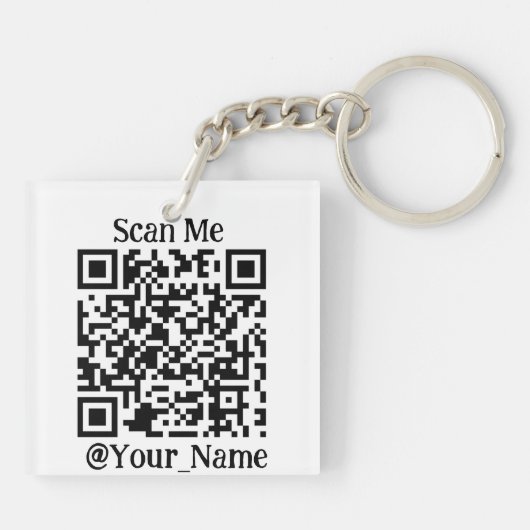 Ethereum naar de maan ETH Space Man Merch - QR-cod Sleutelhanger (Achterkant)