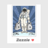 Ethereum naar de maan ETH Space Man Merch Sticker (Vel)