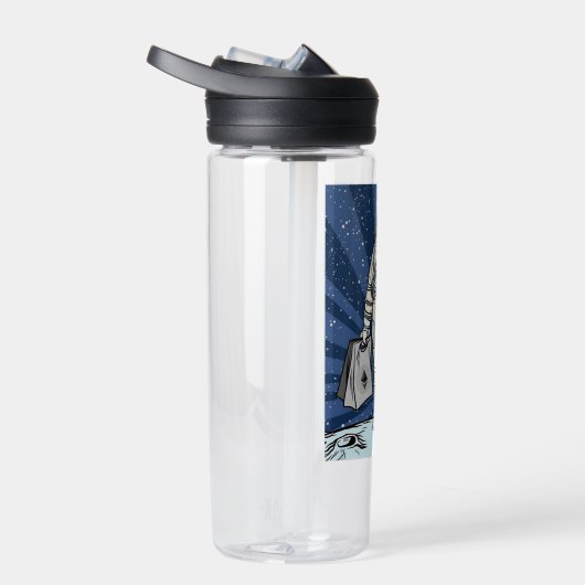 Ethereum naar de maan ETH Space Man Merch Waterfles (Rechts)