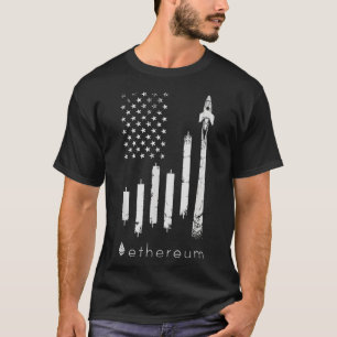 ETHEREUM op de munt van de moon Crypto ETH Amerika T-shirt