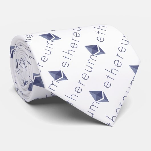 Ethereum Paars Afbeelding - Stropdas (Opgerold)