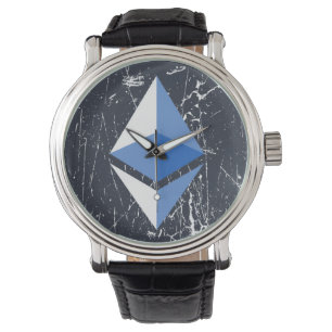 ethereum symbool grunge cryptocurrency geld horloge