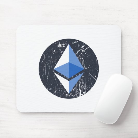 ethereum symbool grunge cryptocurrency geld muismat (Met muis)