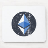 ethereum symbool grunge cryptocurrency geld muismat (Voorkant)