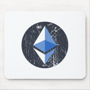 ethereum symbool grunge cryptocurrency geld muismat