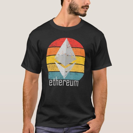 Ethereum Zonsondergang Cryptovaluta Eth Noodlijden T-shirt (Voorkant)