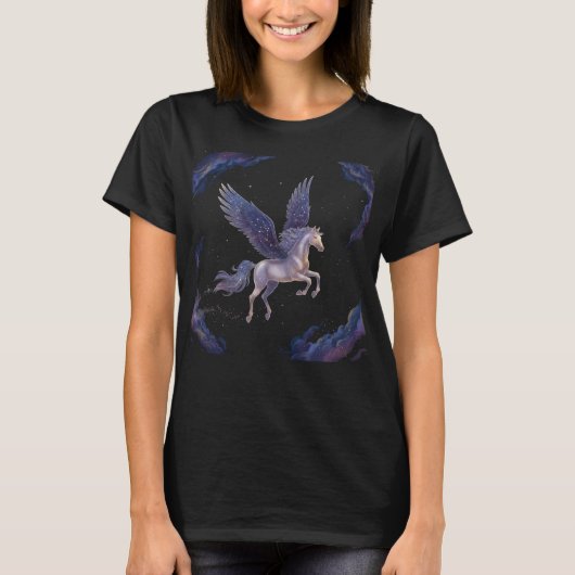 Ethereus Pegasus Hemelse Sterren Kosmisch Droom De T-shirt (Voorkant)