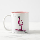 EtherFlamingoMug Tweekleurige Koffiemok (Links)