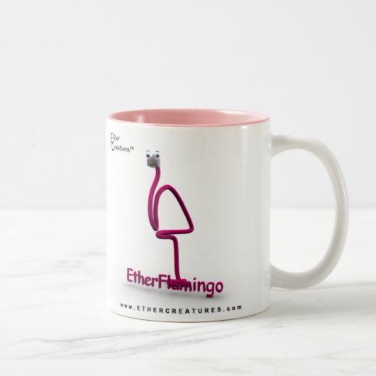 EtherFlamingoMug Tweekleurige Koffiemok (Rechts)