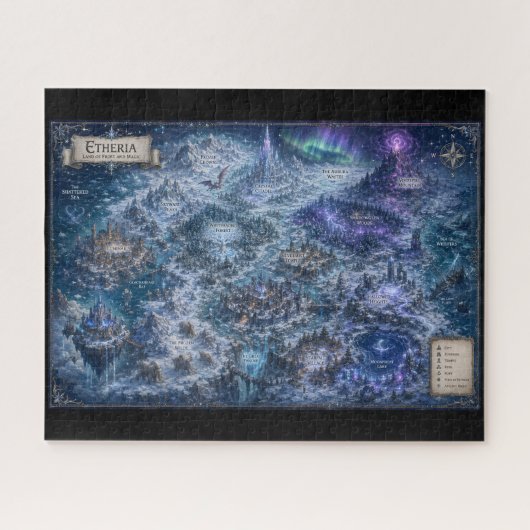 Etheria (Fantasy Wereldkaart) Legpuzzel (Horizontaal)