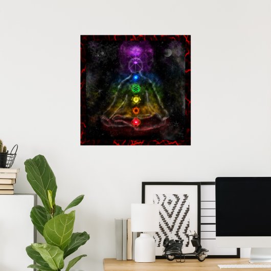 ETHERIC AURA CHAKRA POSTER (Thuiskantoor)