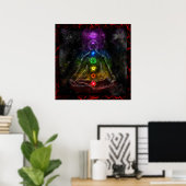 ETHERIC AURA CHAKRA POSTER (Thuiskantoor)