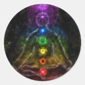 ETHERIC AURA CHAKRA RONDE STICKER (Voorkant)