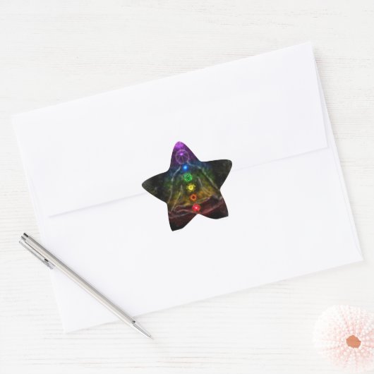ETHERIC AURA CHAKRA STER STICKER (Envelop)