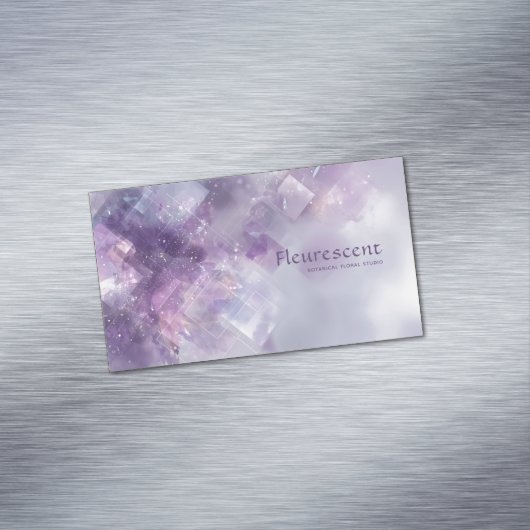 etherisch Abstract amethyst kristal geometrisch Magnetisch Visitekaartje (Voorbeeld)