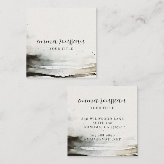 etherisch Abstract Waterverf Visitekaartje (Voorkant / Achterkant)