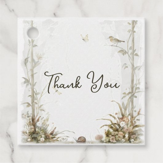 etherisch betoverd bos bedankjes labels (Voorkant)