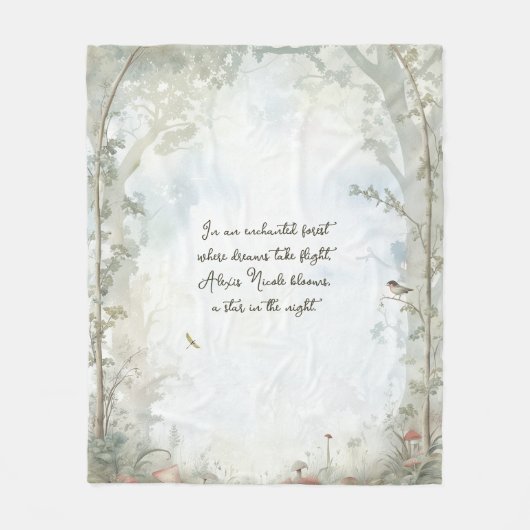 etherisch betoverd bos fleece deken (Voorkant)