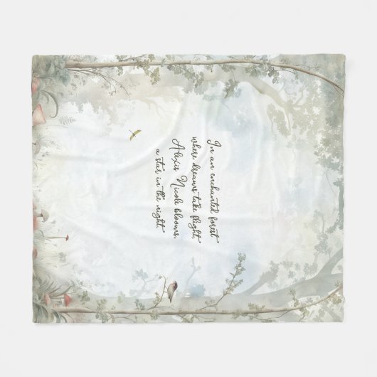 etherisch betoverd bos fleece deken (Voorkant (Horizontaal))