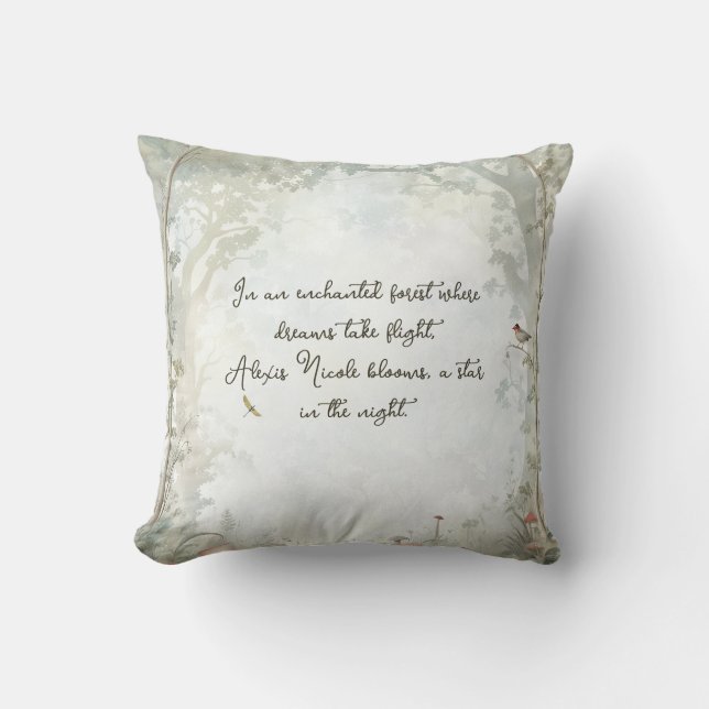 etherisch betoverd bos kussen (Voorkant)