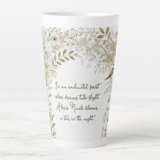 etherisch betoverd bos latte mok (Voorkant)