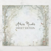 etherisch betoverd bos likeurfles etiket (Enkel label)